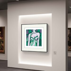 Emerald Gaze - Abstract Digital Wall Art