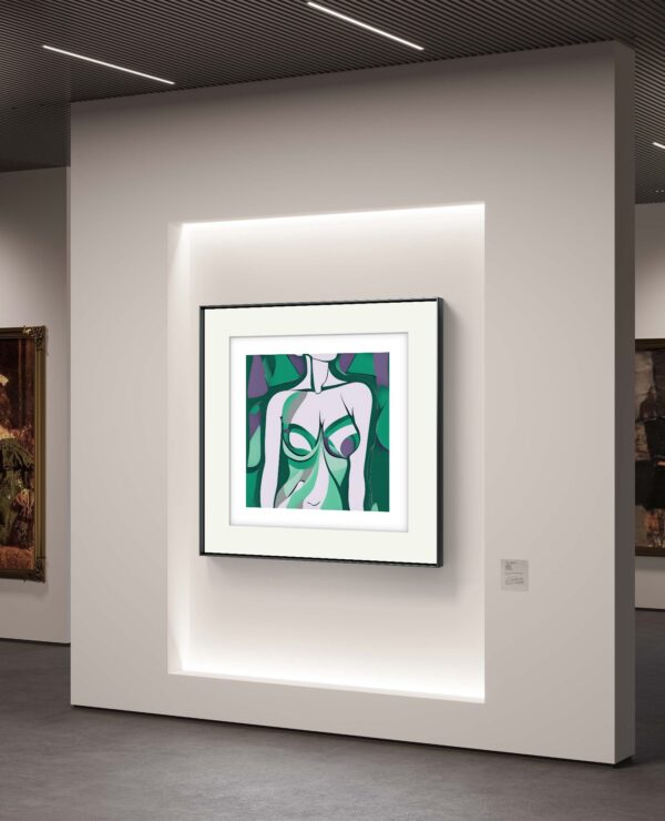 Emerald Gaze - Abstract Digital Wall Art