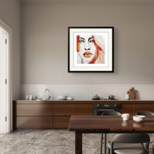Abstract Terracotta Face Wall Art