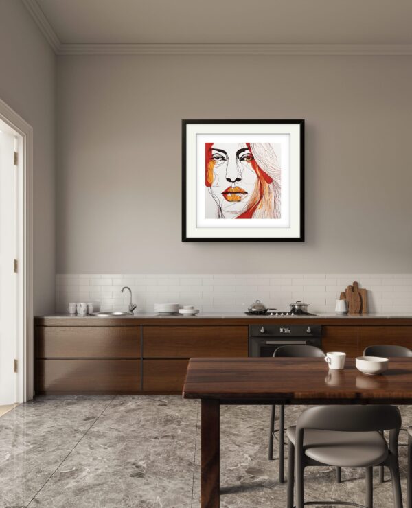 Abstract Terracotta Face Wall Art