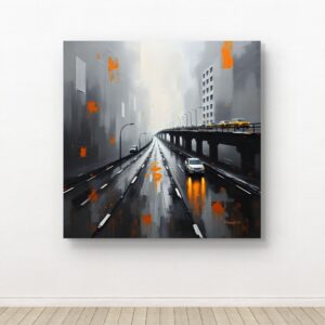 Urban Rain: A Cityscape in Motion