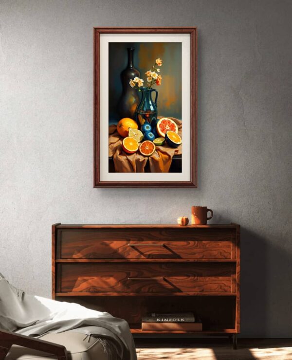 Vibrant Still Life with Citrus and Flowers II